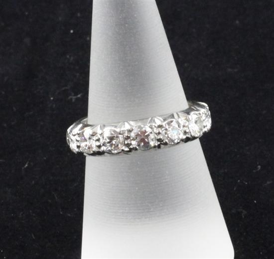 An 18ct white gold and diamond