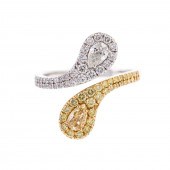 AN 18K 1.21 CTW YELLOW & WHITE