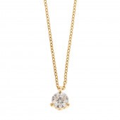 AN 18K DIAMOND SOLITAIRE NECKL