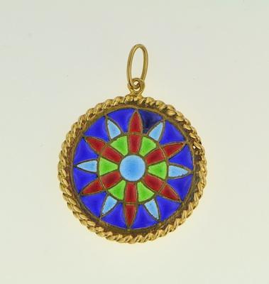 An 18k Gold and Plique-A-Jour