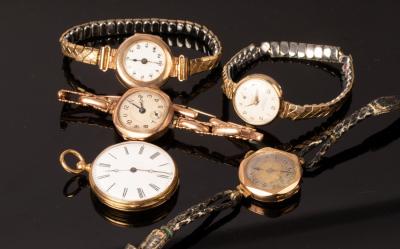 An 18k gold cased open faced pocket