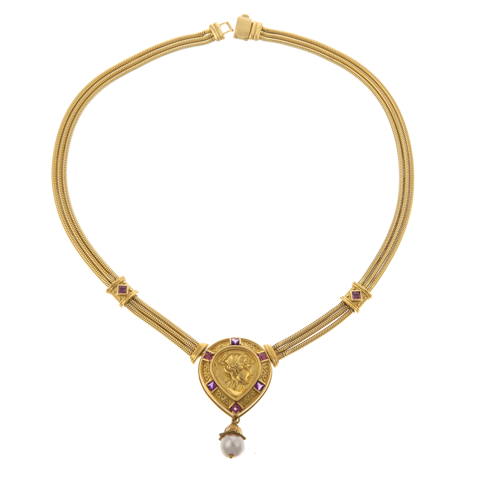 AN 18K GREEK-INSPIRED NECKLACE BY