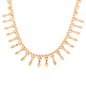 AN 18K SAN MARCO FRINGE NECKLA