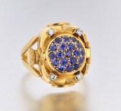 An 18k Vintage Sapphire Watch