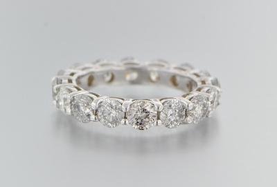 An 18k White Gold and Diamond