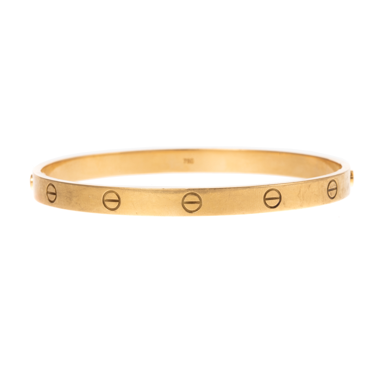 AN 18K YELLOW GOLD CARTIER LOVE