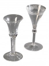 AN 18TH CENTURY AIRTWIST WINE