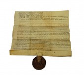 AN 18TH CENTURY AMERICAN DOCUM