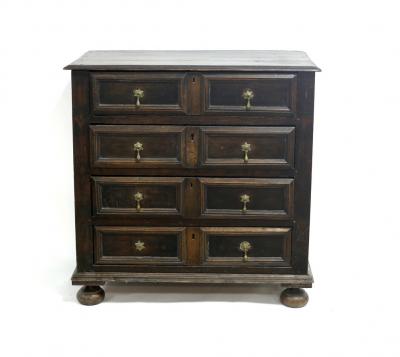 An 18th Century oak chest with