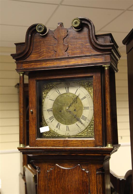 An 18th century oak eight day