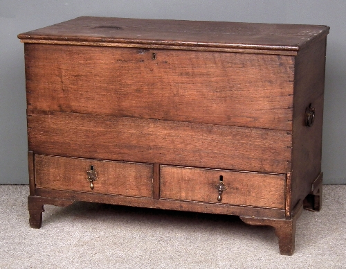 An 18th Century oak mule chest of