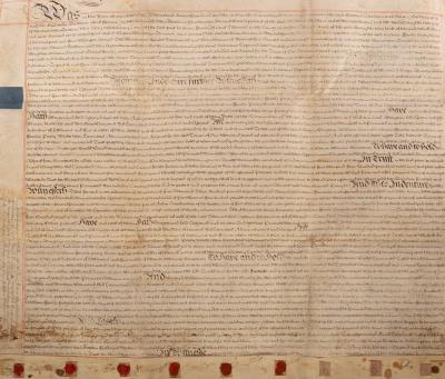 An 18th Century vellum indenture in