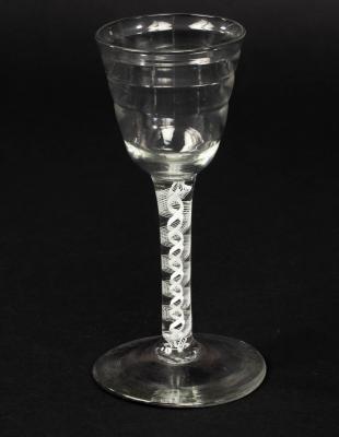 An 18th Century wine glass with