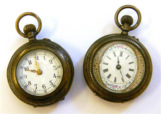 An 800 silver open face pocket