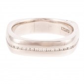 AN A. JAFFE DIAMOND BAND IN PL