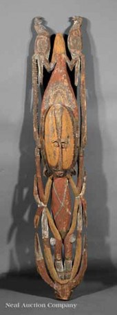 An Abelam Carved and Painted W