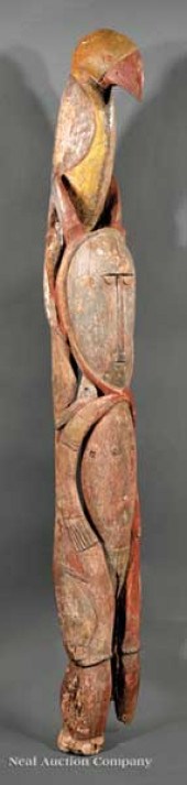 An Abelam Carved and Painted W