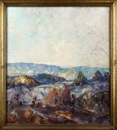 An Abstract landscape vista oi