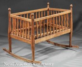 An Acadian Carved Cypress Crad