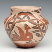 AN ACOMA PUEBLO POTTERY OLLA W