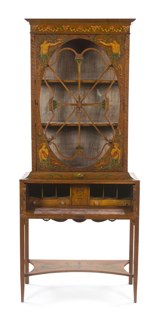 An Adam Style Painted Satinwood