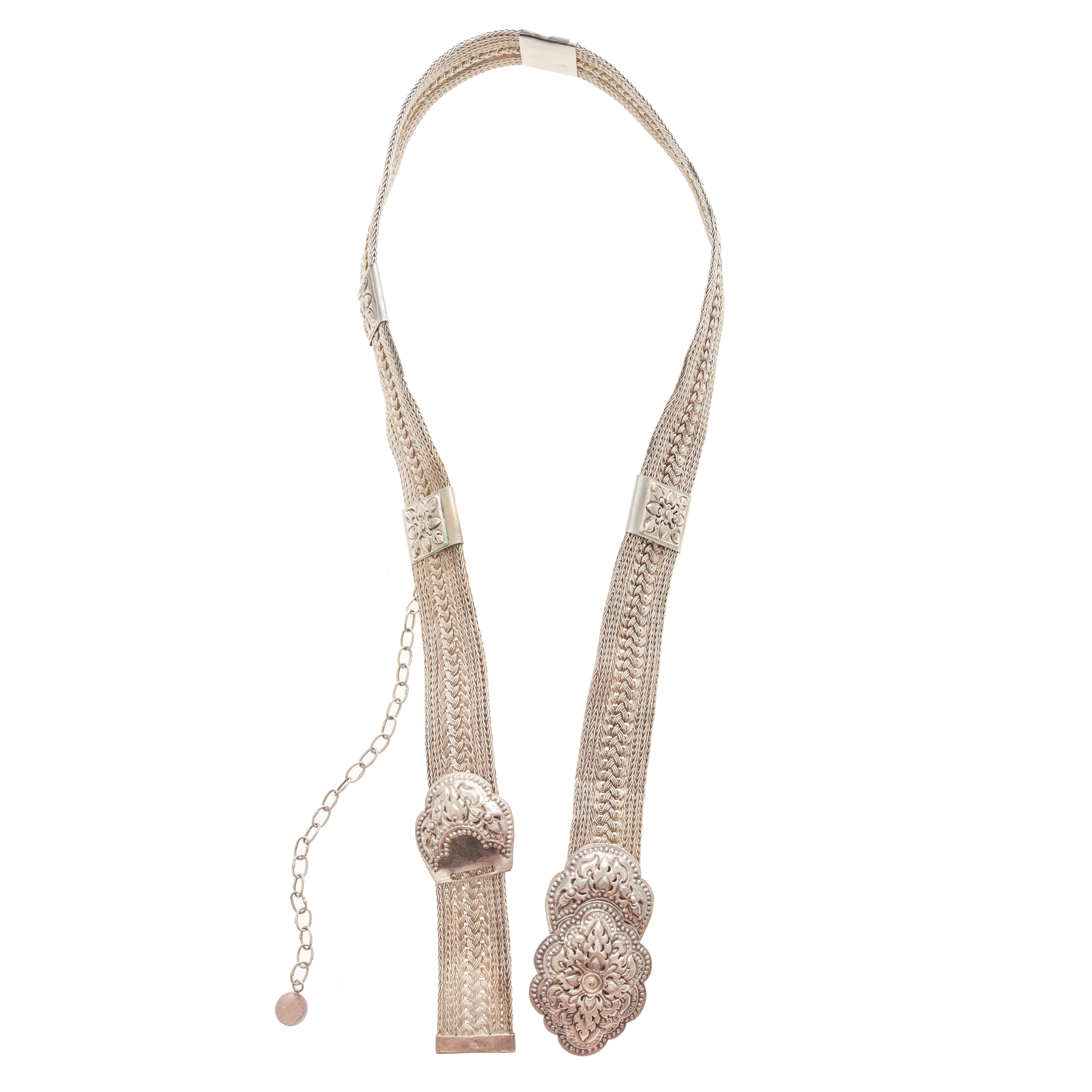 AN ADJUSTABLE STERLING SILVER