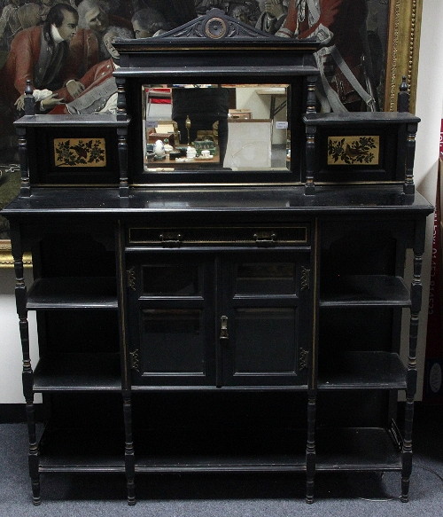 An Aesthetic Movement ebonised side