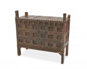AN AFGHAN CARVED WOOD DOWRY CH