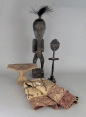 An African carved wood headres