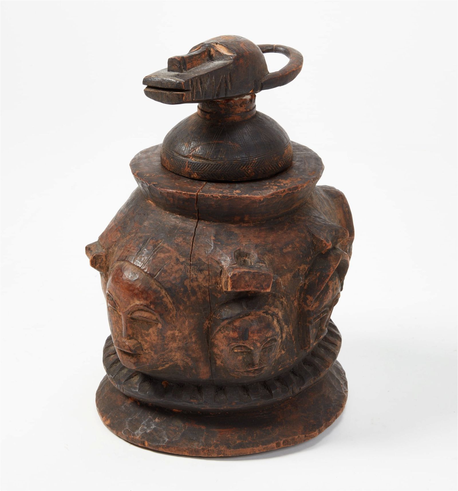 AN AFRICAN TRIBAL CARVED WOOD