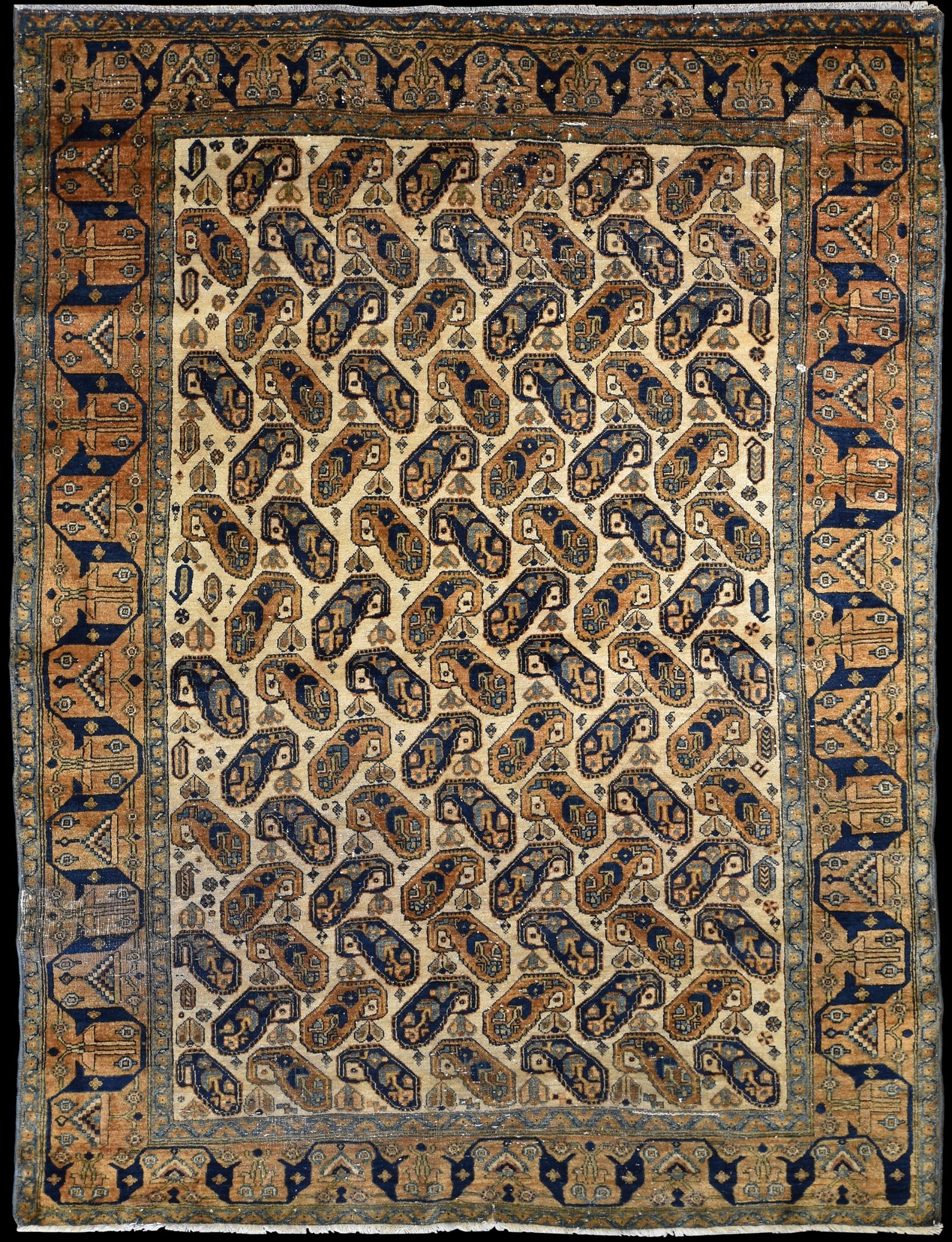 AN AFSHAR RUG, SOUTH WEST