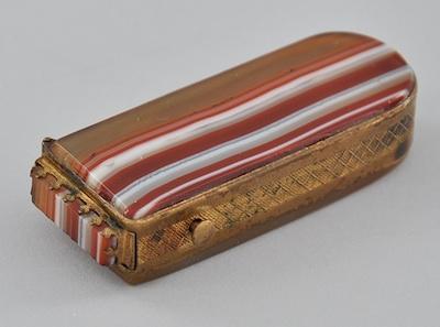 An Agate and Gilt Metal Match
