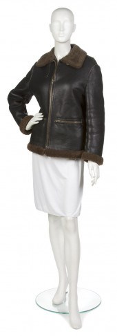 An Alaia Brown Leather Jacket