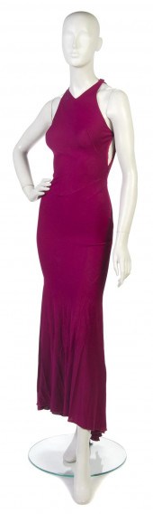 An Alaia Fuchsia Pink Silk Cre