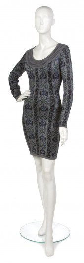 An Alaia Gray Tribal Print Min