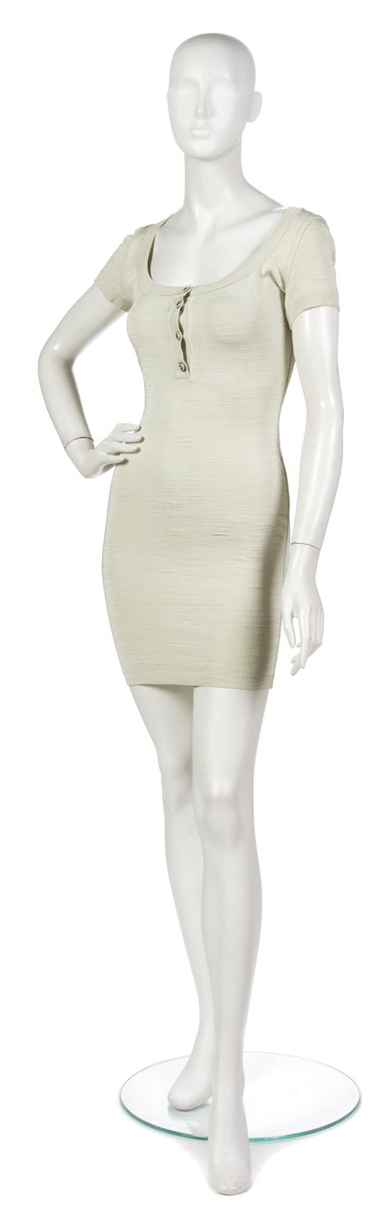 An Alaia Light Green Dress in a