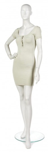 An Alaia Light Green Dress in