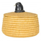 AN ALASKAN INUIT COIL BASKET S