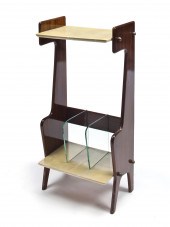 An Aldo Tura mahogany parchmen