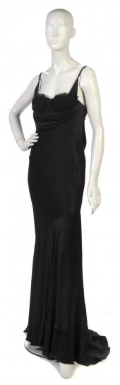 An Alexander McQueen Black Sil