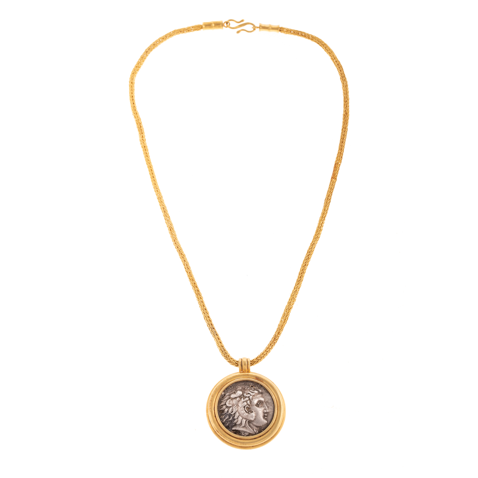 AN ALEXANDER THE GREAT COIN PENDANT