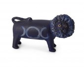 AN ALFARAZ CERAMIC LION SCULPT