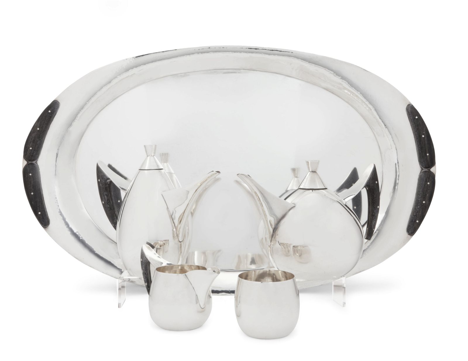 AN ALLAN ADLER SILVER FIVE PIECE
