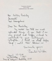 An ALS of Thornton Wilder writ
