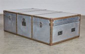 AN ALUMINUM STEAMER TRUNK FORM