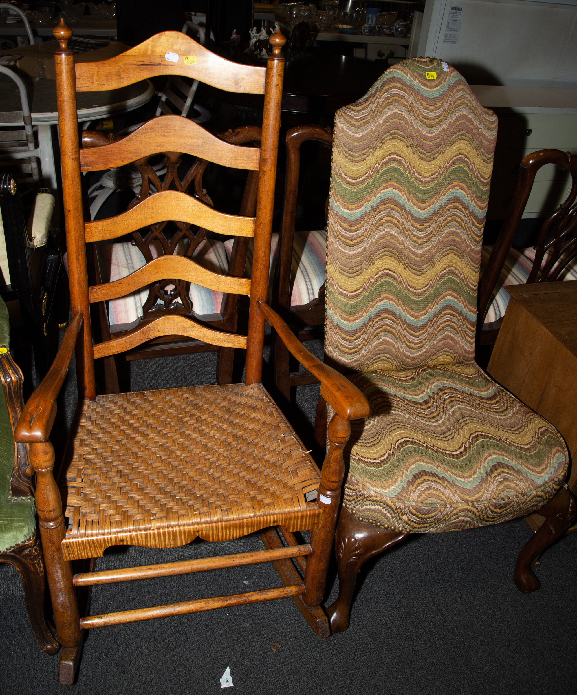AN AM VERNACULAR ROCKER; QUEEN ANNE