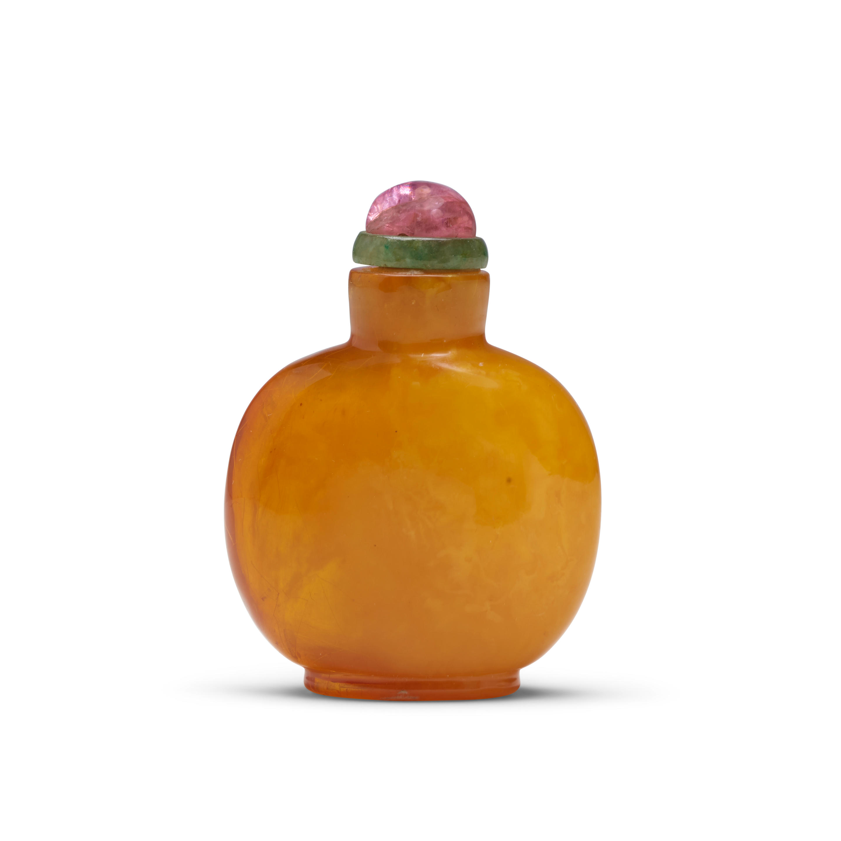 AN AMBER SNUFF BOTTLE 1820-1920