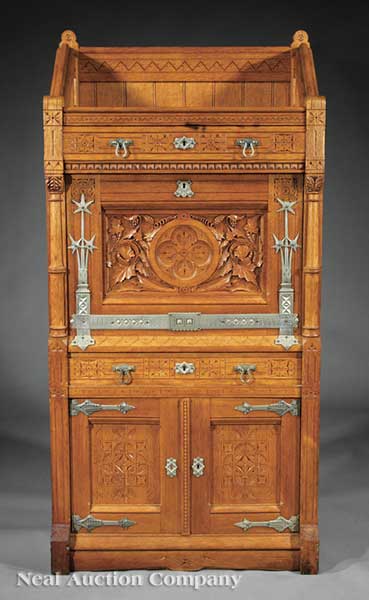 An American Aesthetic Carved Oak