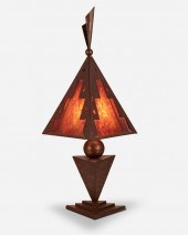 AN AMERICAN ART DECO COPPER TA