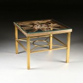 AN AMERICAN ART DECO GLASS TOP